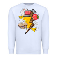 White teacher lightning bolt Premium Sweatshirt - texasbilliewilder