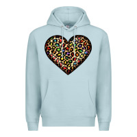 Pride Leopard Heart Premium Hoodie | Teevron