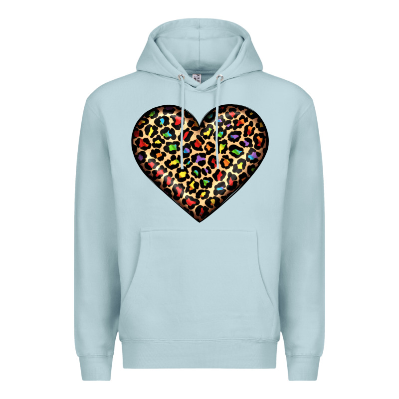 Pride Leopard Heart Premium Hoodie by JahusDesignShop | Teevron