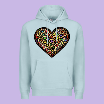 Pride Leopard Heart Premium Hoodie Designed By Jahusdesignshop
