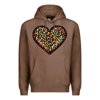 Chestnut pride leopard heart Premium Hoodie - JahusDesignShop