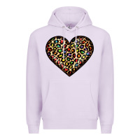 Lilac pride leopard heart Premium Hoodie - JahusDesignShop
