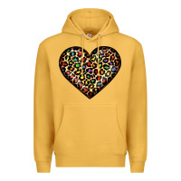 Mustard pride leopard heart Premium Hoodie - JahusDesignShop