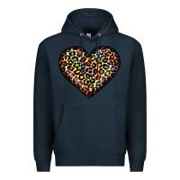 Navy pride leopard heart Premium Hoodie - JahusDesignShop