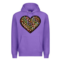 Purple pride leopard heart Premium Hoodie - JahusDesignShop