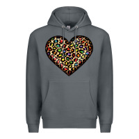 Rock pride leopard heart Premium Hoodie - JahusDesignShop