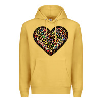 Antique Gold pride leopard heart Premium Hoodie - JahusDesignShop