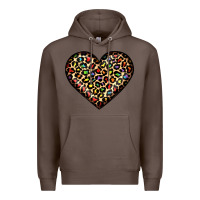 Coffee pride leopard heart Premium Hoodie - JahusDesignShop