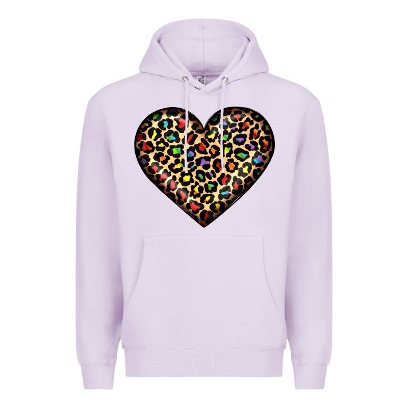 Pride Leopard Heart Premium Hoodie by JahusDesignShop | Teevron