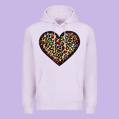 Pride Leopard Heart Premium Hoodie Designed By Jahusdesignshop