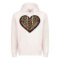 Pale Pink pride leopard heart Premium Hoodie - JahusDesignShop