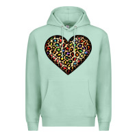 Seafoam pride leopard heart Premium Hoodie - JahusDesignShop