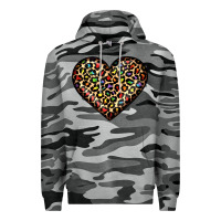 Slate Camo pride leopard heart Premium Hoodie - JahusDesignShop