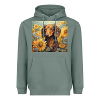 Sage dachshund Heavyweight Hoodie - Unal Design
