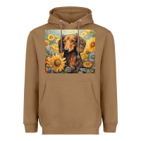Toasted Coconut dachshund Heavyweight Hoodie - Unal Design
