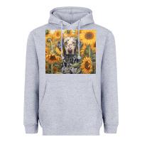 Heather Grey dalmatian Heavyweight Hoodie - Unal Design
