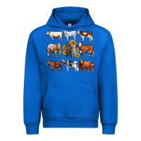 Cobalt western cowsand sunflowers Urban Hoodie - AdoDesignShop