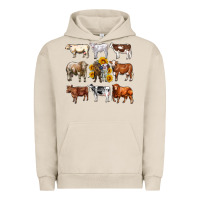 Pigment French Oak western cowsand sunflowers Urban Hoodie - AdoDesignShop