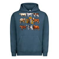 Pigment Midnight Navy western cowsand sunflowers Urban Hoodie - AdoDesignShop