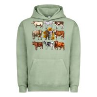 Pigment Oil Green western cowsand sunflowers Urban Hoodie - AdoDesignShop