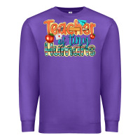 Purple teacher of tiny humans Premium Sweatshirt - texasbilliewilder