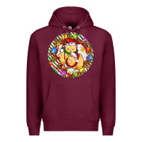Burgundy Christmas chick Premium Hoodie - Artiststas