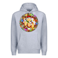 Heather Grey Christmas chick Premium Hoodie - Artiststas