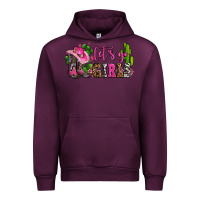 Mauve Wine lets go girls with boots and hats Urban Hoodie - AdoDesignShop