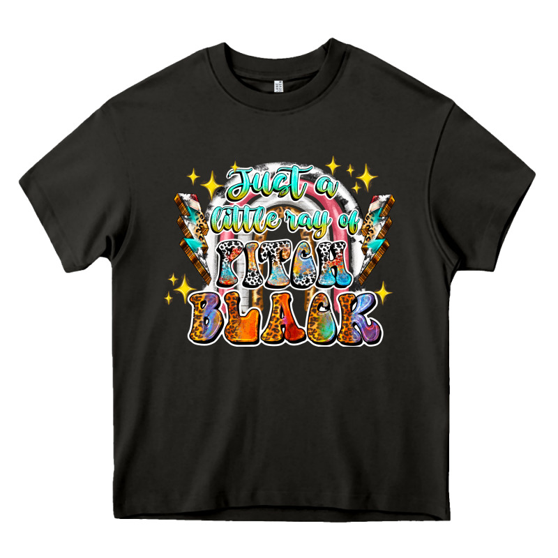 Just A Little Ray Of Pitch Black Heavy Core Tee by CowhideDigitalArt | Teevron