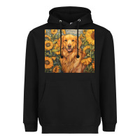 Black golden retriever Heavyweight Hoodie - Unal Design