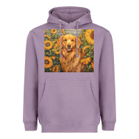 Lavender golden retriever Heavyweight Hoodie - Unal Design