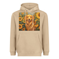 Mushroom golden retriever Heavyweight Hoodie - Unal Design