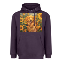 Plum golden retriever Heavyweight Hoodie - Unal Design