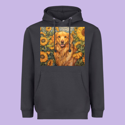 Heavyweight Hoodie golden retriever