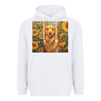 White golden retriever Heavyweight Hoodie - Unal Design