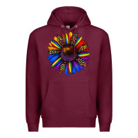 Burgundy pride sunflower Premium Hoodie - JahusDesignShop