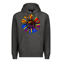 Charcoal Heather pride sunflower Premium Hoodie - JahusDesignShop