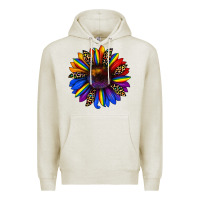 Oatmeal Heather pride sunflower Premium Hoodie - JahusDesignShop