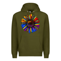 Army Green pride sunflower Premium Hoodie - JahusDesignShop