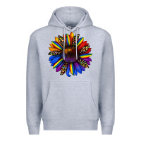 Heather Grey pride sunflower Premium Hoodie - JahusDesignShop