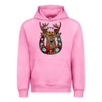 Fuchsia Pink christmas horseshoe Urban Hoodie - JahusDesignShop