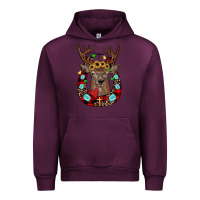 Mauve Wine christmas horseshoe Urban Hoodie - JahusDesignShop