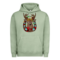 Pigment Oil Green christmas horseshoe Urban Hoodie - JahusDesignShop