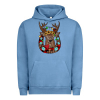 Pigment Pebble Blue christmas horseshoe Urban Hoodie - JahusDesignShop