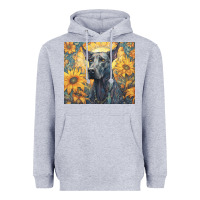 Heather Grey great dane Heavyweight Hoodie - Unal Design