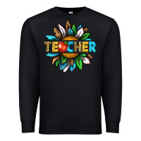 Black teacher sunflower tbw Premium Sweatshirt - texasbilliewilder
