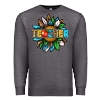 Charcoal Heather teacher sunflower tbw Premium Sweatshirt - texasbilliewilder