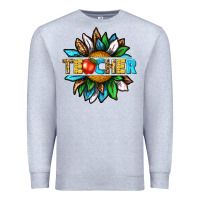 Heather Grey teacher sunflower tbw Premium Sweatshirt - texasbilliewilder