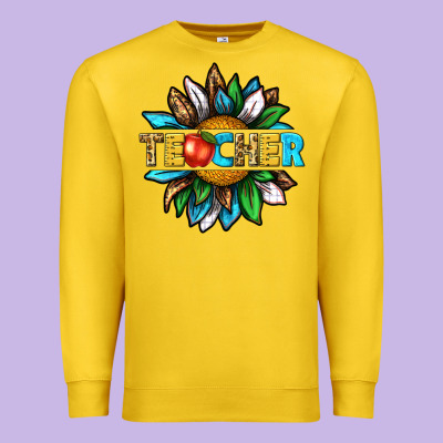 Premium Sweatshirt teacher sunflower tbw