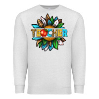 Oatmeal Heather teacher sunflower tbw Premium Sweatshirt - texasbilliewilder